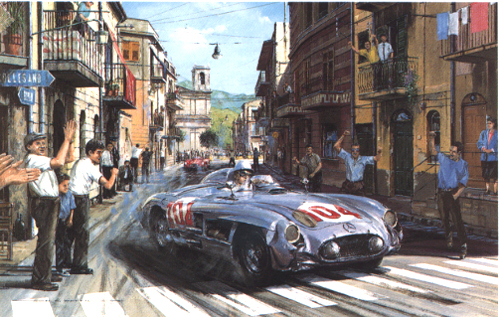 1955 Stirling Moss su Mercedes - Nicholas Watts